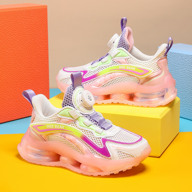 Jungen Turnschuhe 2023 Net Oberfläche Mädchen Freizeitschuhe Rotary Schnalle Schuhe kleine Kinder Kinderschuhe Frühling Sommer_voghion.com