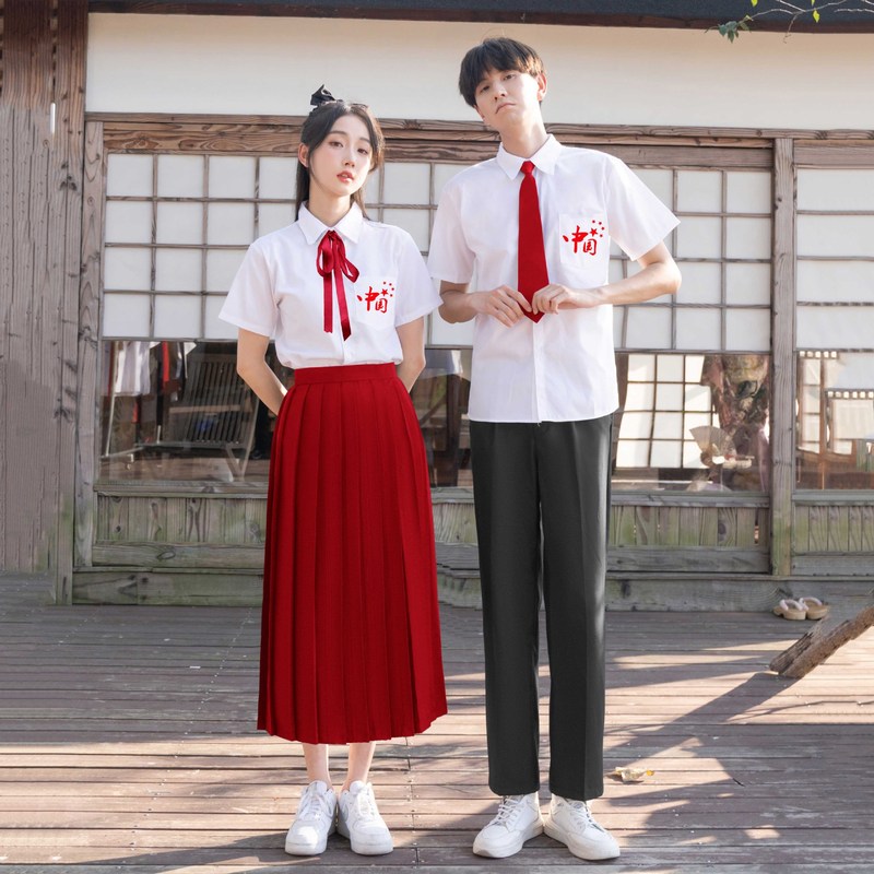 大合唱韓系制服卒業クラス服学院風ロングスカートセット中学校朗読公演服装高校学生|undefined