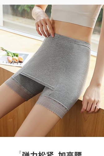 Summer Modal Lace Safety Pants Anti-Light Covering Thin Non-curled Three-Point Safety Pants Underwear for Women
