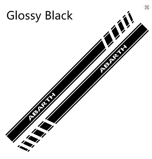 Car Side Stripe Stickers Suitable for Fiat 500 Abarth Accessories Modified Racing Sports Graphic Car Decals