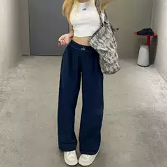 Summer Alo Pants Thin Loose Casual Straight Yoga Sports Pants Wide Leg Pants Elastic Waist Quick-Drying Pants