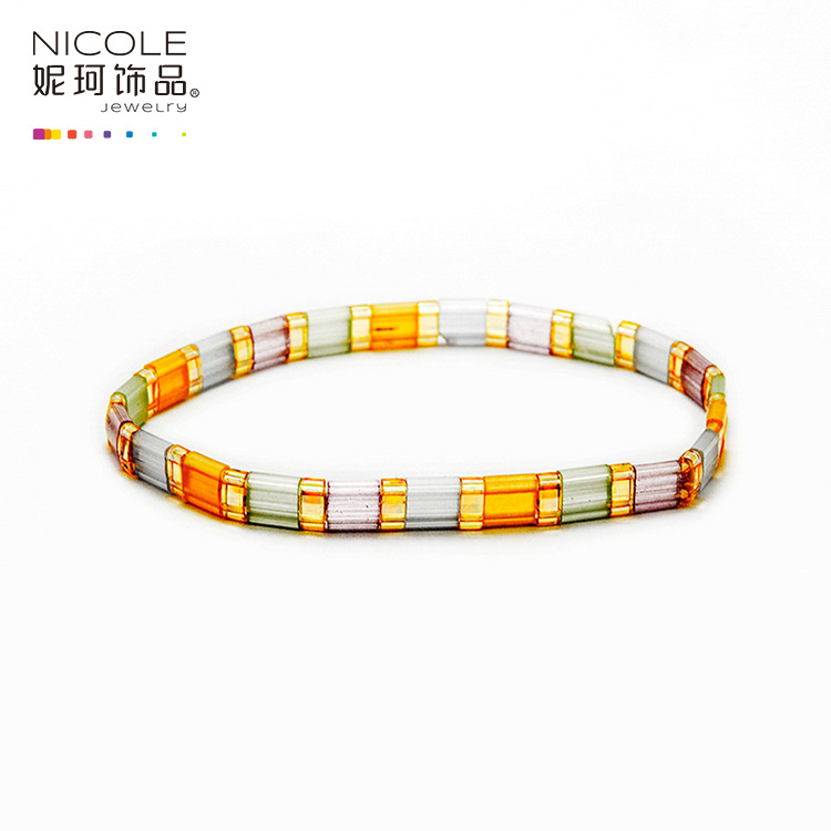 Europa y América pulsera personalizada playa verano TILA joyería con cuentas insta Internet celebridad Bohemia joyería de Nike image 7