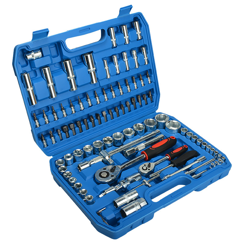 Venta directa de fábrica Juego de combinación de varilla de recogida de llave de trinquete de 108 piezas de automóvil multifunción Juego de herramientas de reparación de automóviles