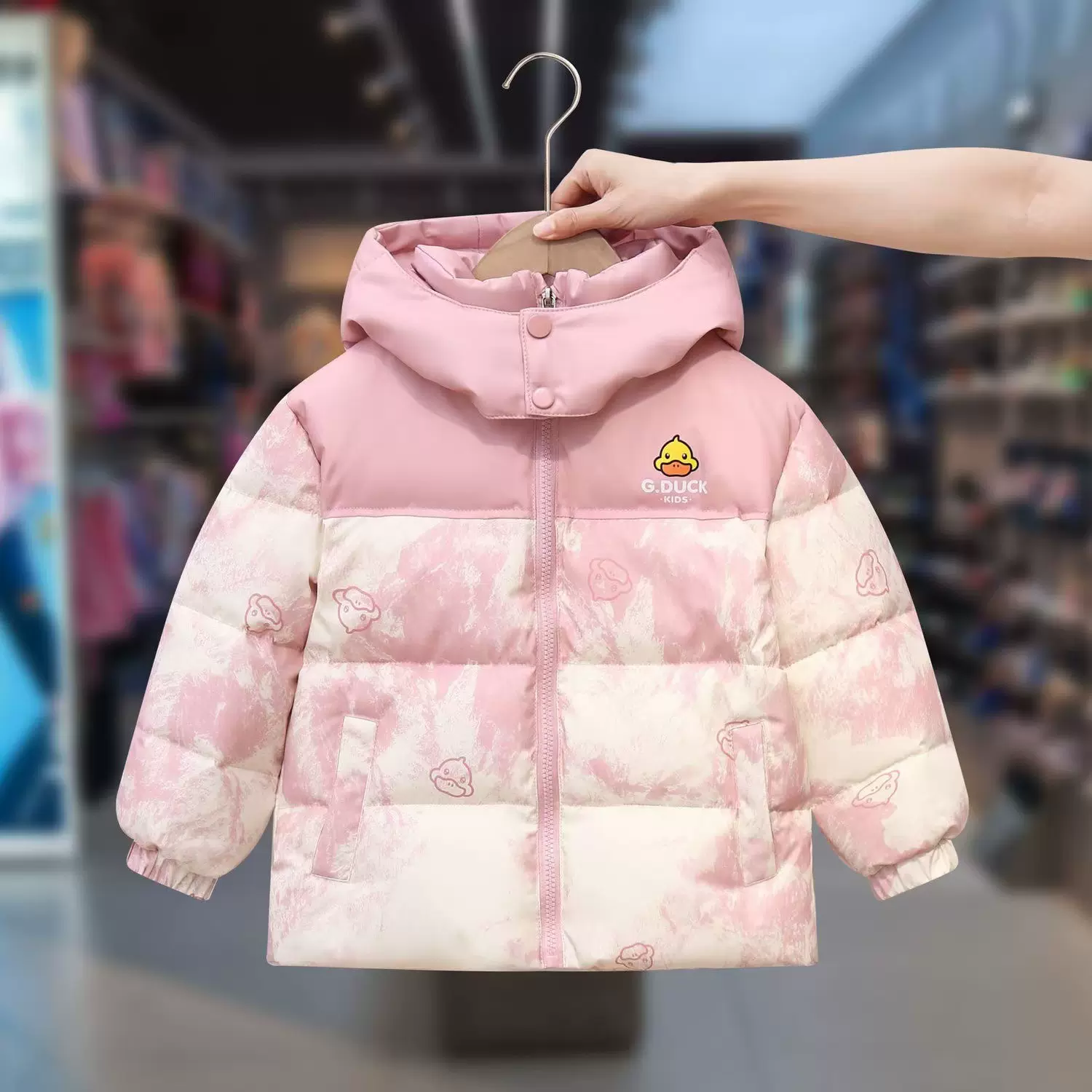 小黄鸭儿童羽绒服男童女童2024新款加厚白鸭绒冬装冬季宝宝外套