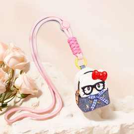 系眼镜 KT 挂脖包 迷你耳机收纳包 少女心 ins 风 通勤随身小包包