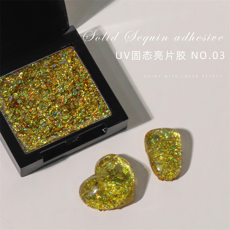 Pequeño Libro Rojo manicura japonés UV sólido lentejuelas pegamento flash láser brillo lentejuelas esmalte de uñas pegamento para salón de uñas