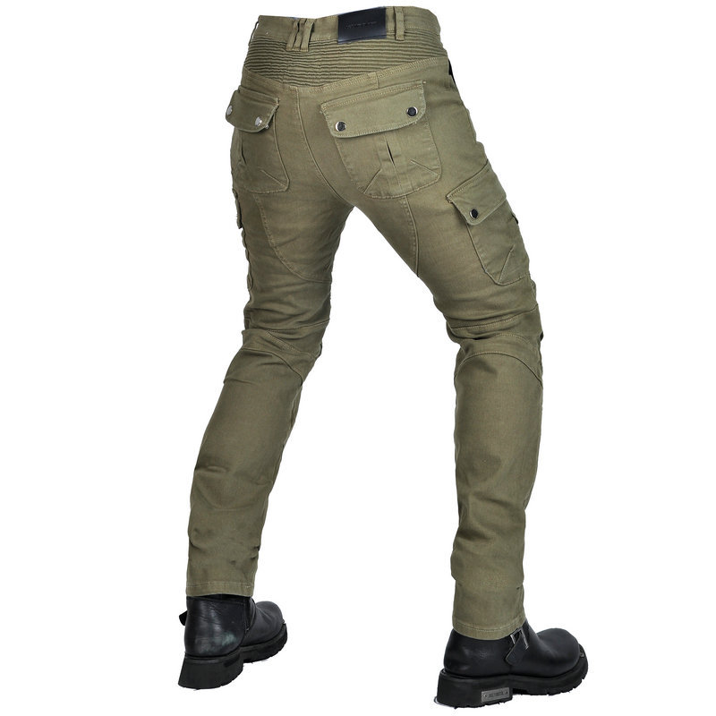 LOONG BIKER motocicleta pantalones vaqueros vintage de motocicleta resistentes a la caída pantalones de ciclismo resistentes al desgarro de Kevlar