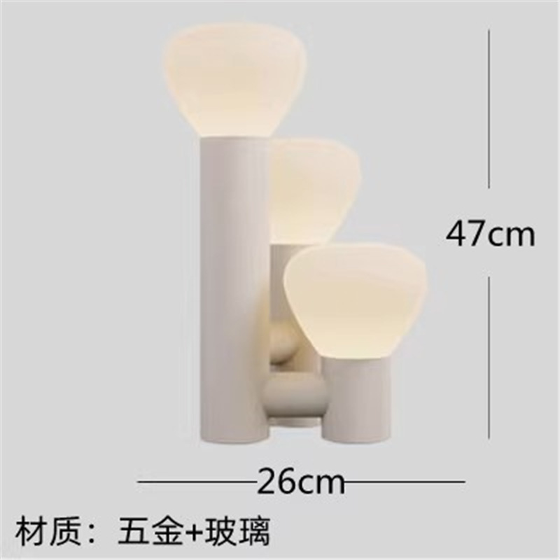 クリエイティブデザイン北欧シンプルで豪華な電気スタンド寝室ベッドヘッドランプ感リビング装飾ガラス|undefined