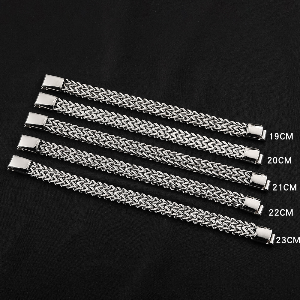 Stainless Steel Dragon Bone Cuban Chain Bracelet For Men_voghion.com