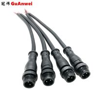 厂家直供M12金属防水插头工业航空电线电缆对接线防水连接器2-8芯