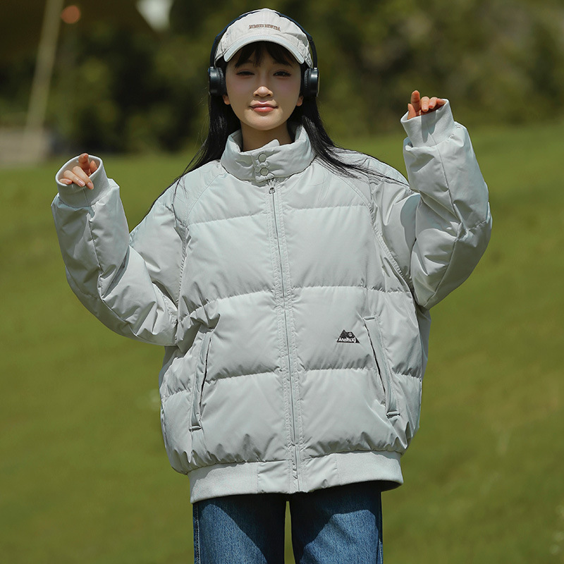 Europa y los Estados Unidos 2024 otoño y invierno ropa corta de algodón de mujer cuello coreano acrecentado chaqueta de algodón chaqueta de béisbol de estudiantes chaqueta image 3