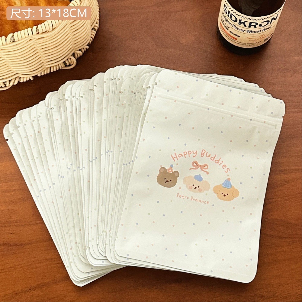 Nuevo oso encantador de alto valor de cara bolsa de sello de tarjeta de salida bolsa de embalaje de regalos de vacaciones bolsa de sellado