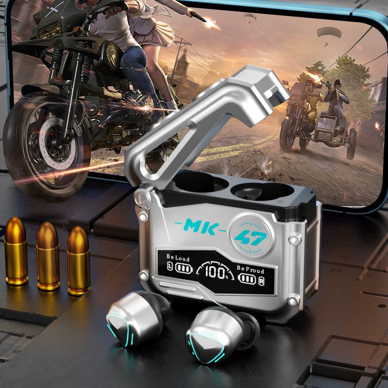 Mk47 беспроводные Bluetooth наушники TWS, механический внешний вид, сверхдлительная работа от аккумулятора, кросс-бордер Amazon e-commerce