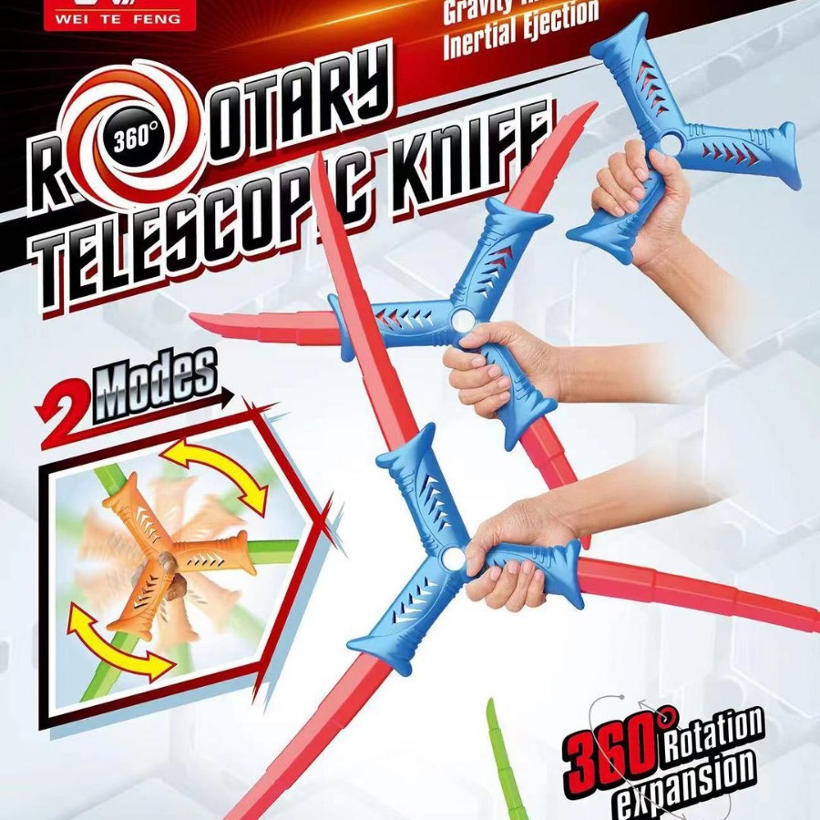 Flash transfronterizo rotativo cuchillo de dos cabezas de seguridad Boomerang Aliexpress escuela niños juguetes al aire libre