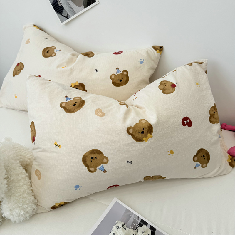 単品/シンプルなカラフルな小さな水玉模様の雲のようなニット二重糸の交換用シングル枕カバー 48*74 コアなし|undefined