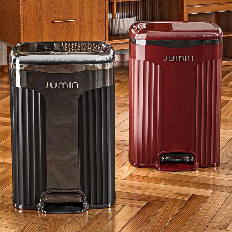 Trash Can for Home Use, with Lid, for Toilet, Bathroom, Kitchen, Living Room, Light Luxury, Large Capacity, Foot-Operated Trash Bin Trash Can for Home Use, with Lid, for Toilet, Bathroom, Kitchen, Living Room, Light Luxury, Large Capacity, Foot-Operated Trash Bin
