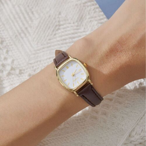 New Korean-style trendy minimalist personalized retro Harajuku style quartz strap couple's watch for men and women students