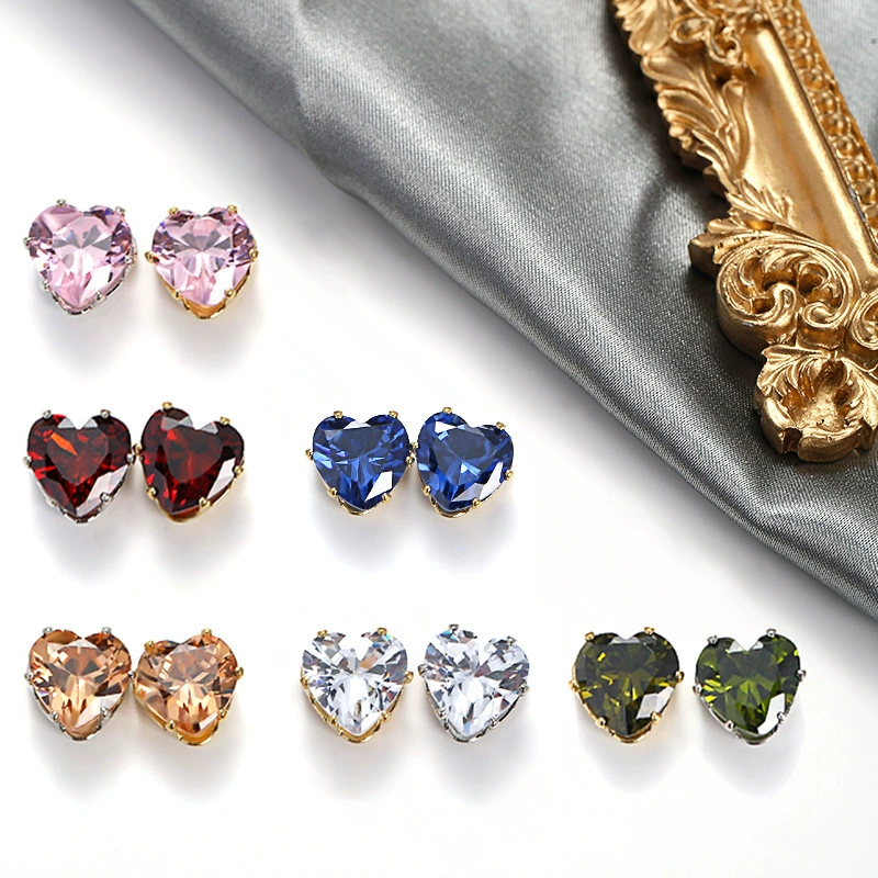 Synthesized white accessories with zircon, 8mm
