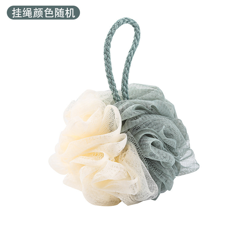 2835 大号双色沐浴球彩色成人沐浴浴球 洗澡搓澡沐浴球浴花50g|undefined