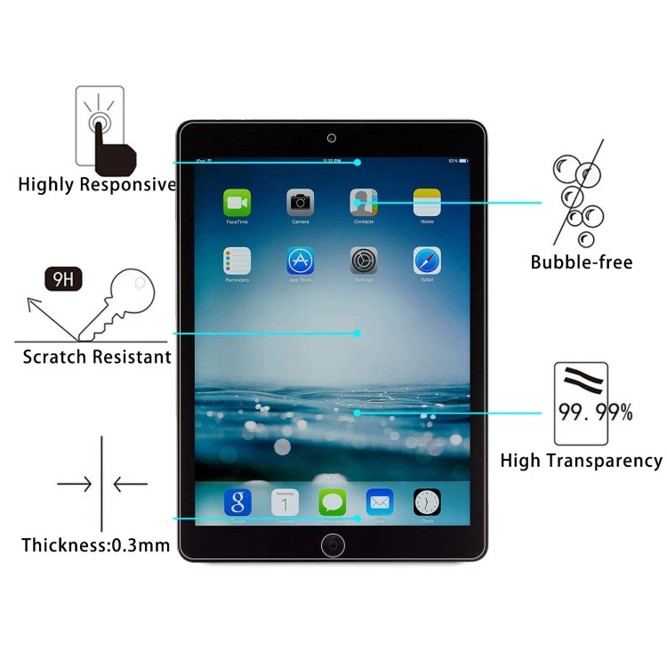 Защитное стекло подходит для iPad 9.7 2018/2017/Pro 9.7/Air 2/A