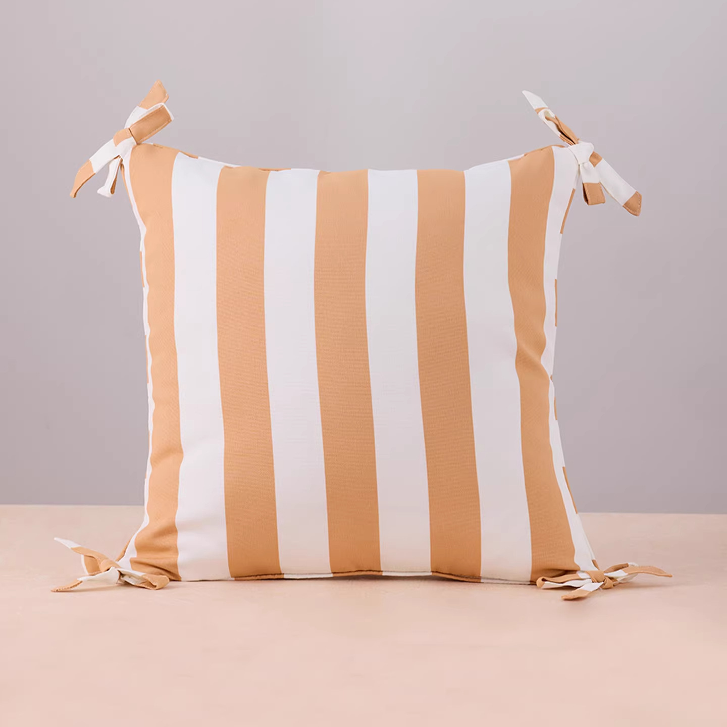 Naranja blanco rayas arco almohada impermeable