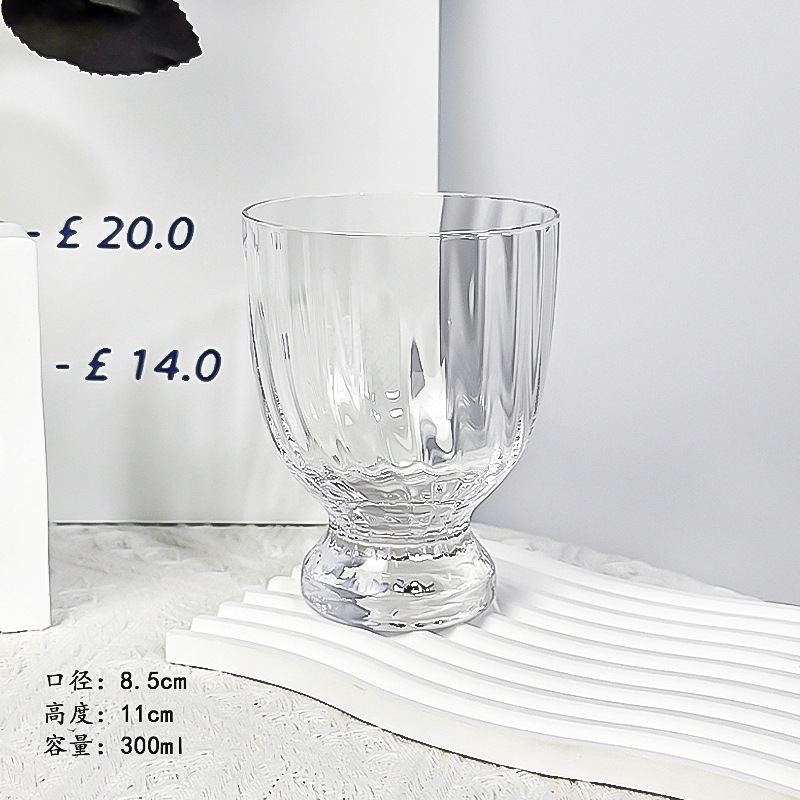 투명한 아이스 티컵