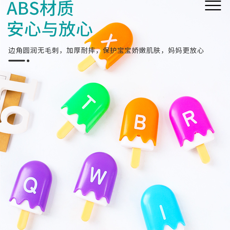 柏果缶入り早教具26文字数字ペアアイスクリームアイスクリームモンテッソーリ幼稚園|undefined