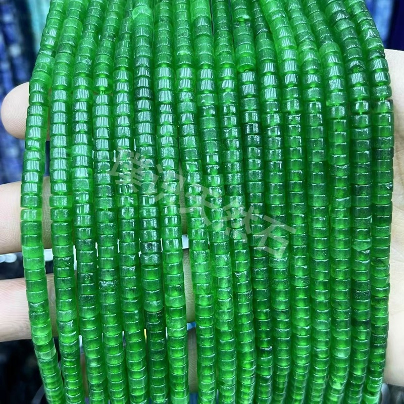 2*4mm天然石管珠隔片散珠玉髓青金水晶圆柱隔珠diy饰品配件批发|undefined