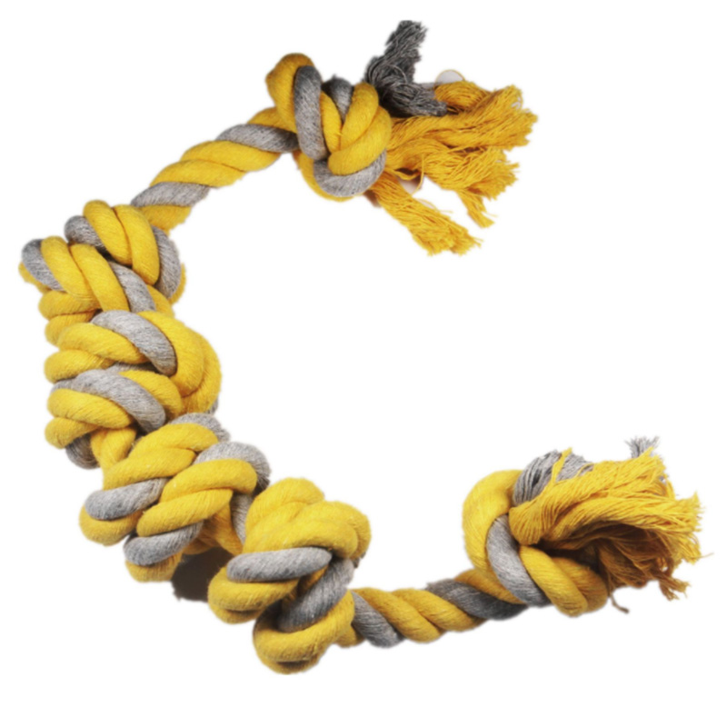 개 밧줄 장난감 대화 형 물린 방지 MOLAR 치아 청소 대형 면 로프 애완 동물 개 밧줄 대형 및 중형 황금 리트리버 개 밧줄