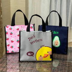New cute cartoon waterproof and insulated lunch box bag for students, office workers, portable fresh-keeping lunch box bag, mommy bag