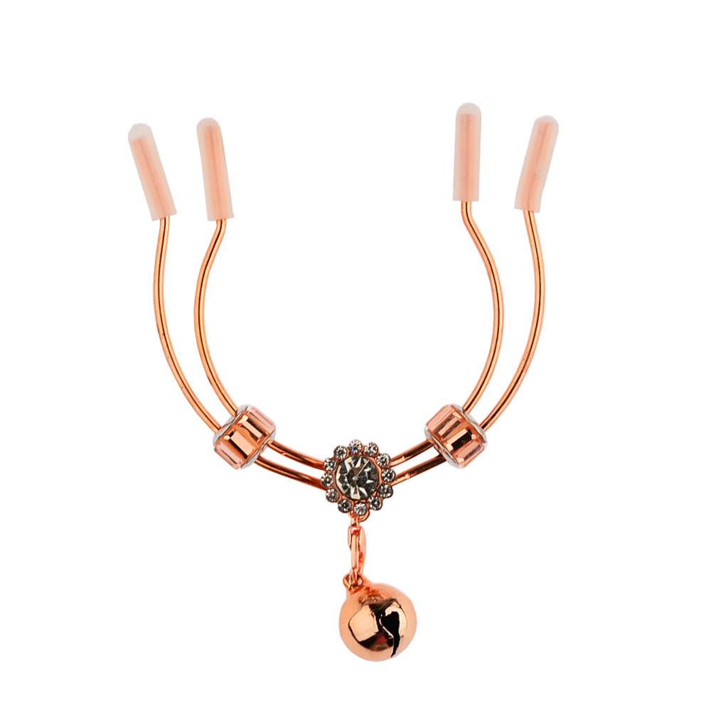 玫瑰金(钢丝)木耳夹+玫瑰金铃铛(1个)