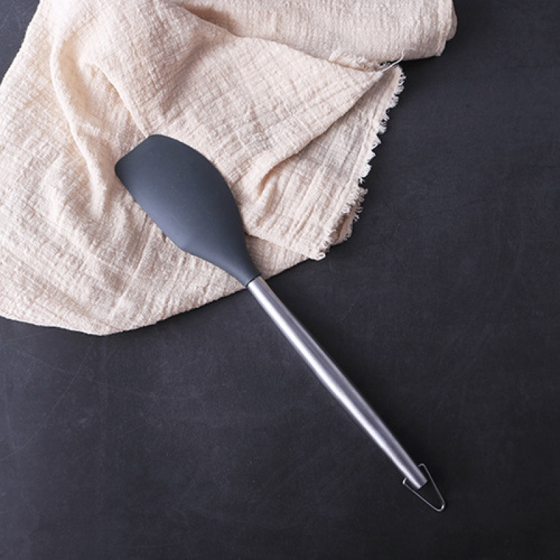 Kit de cocina de silicona mango de acero inoxidable FDA acero inoxidable herramientas de cocina de silicona