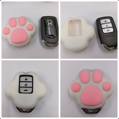 Car key bag – Dragon cat claw key cover - suitable-for-honda-cat-paw-white-model-a-ring-holder