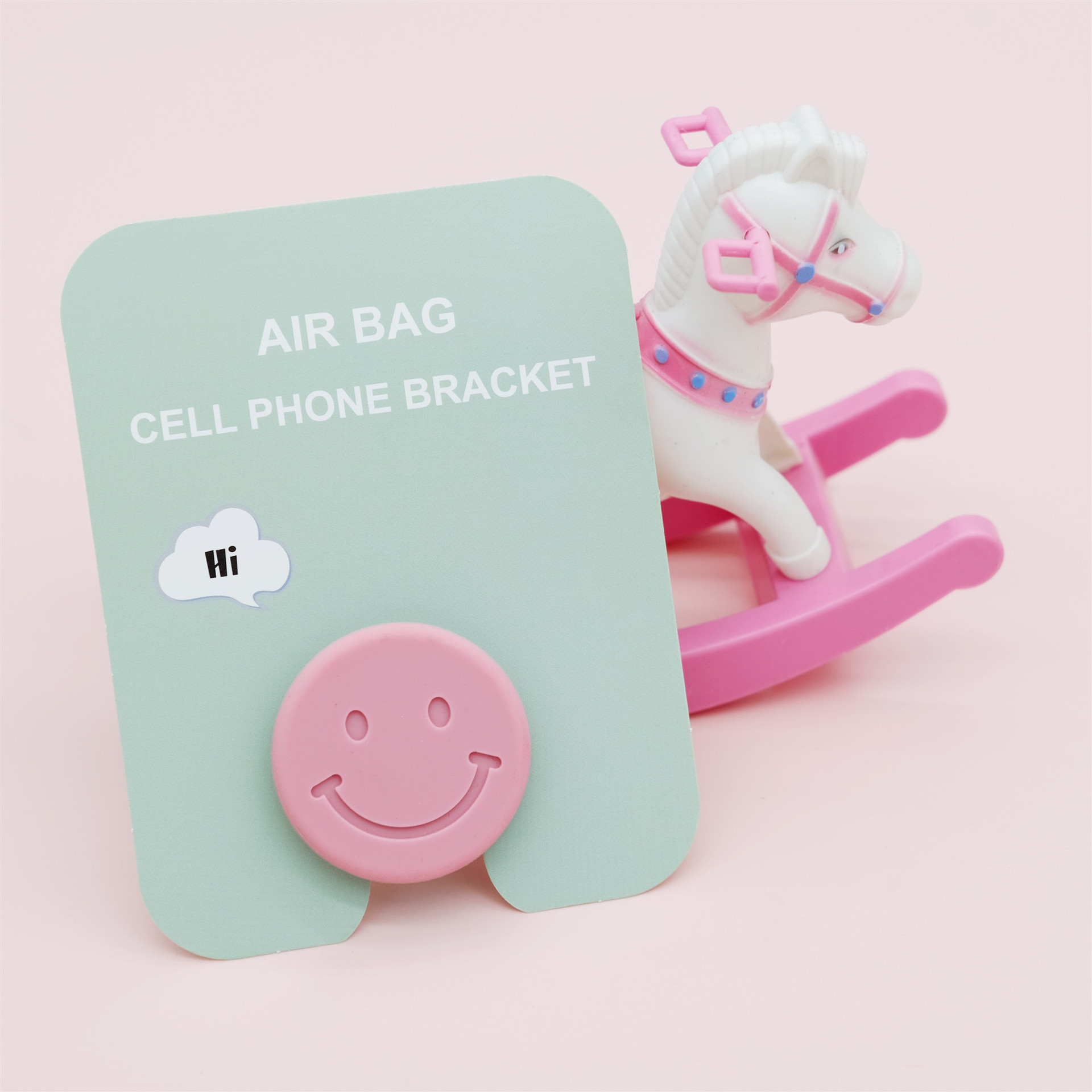 Airbag de dibujos animados soporte de teléfono móvil retráctil creativo personalizado escritorio plegable adhesivo perezoso soporte pequeño multifuncional