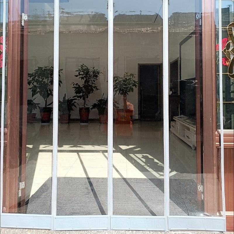 Magnetic Transparent Pvc Soft Door Curtain Air Conditioning Windshield Factory Partition Door Curtain Shopping Mall Supermarket Thermal Insulation Magnetic Self-Absorption