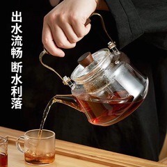 New Japanese style teapot with large capacity, glass partition, high temperature resistant teapot, teapot for making tea around the stove, wholesale