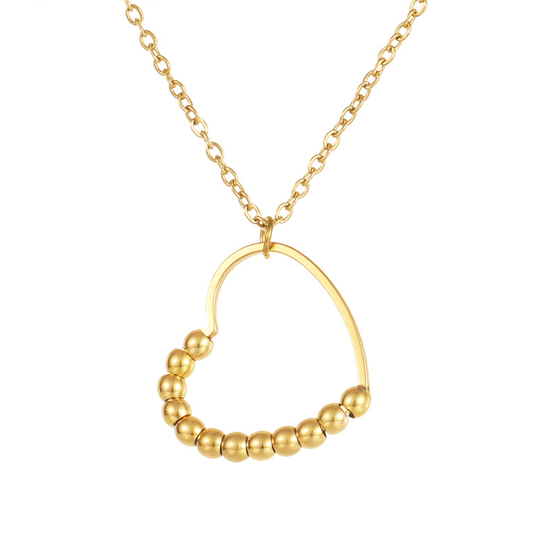 8g Weight Pendant Necklace Classification Simple Style Triangle Moon Heart Shape Stainless Steel Plating Pendant Necklace