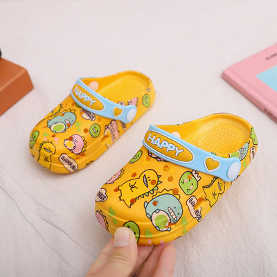 Thermal transfer pattern children Crocs girl lovely Cartoon indoor Exorcism CUHK soft sole Boy slipper