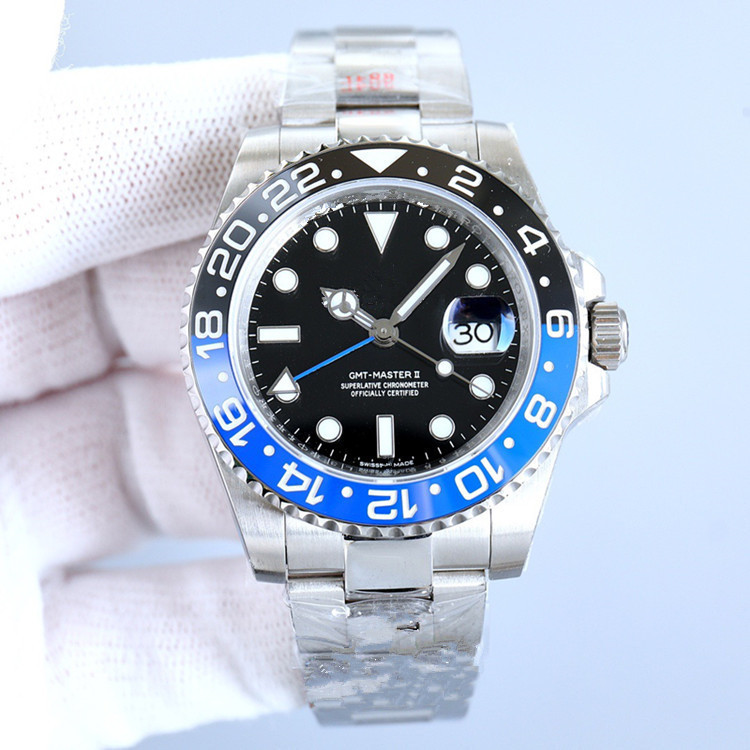 Cross-Border Greenwich Coke Ring Watch Steel Strap Water Ghost Yacht Log Watch Fully Automatic Mechanical Waterproof Watch