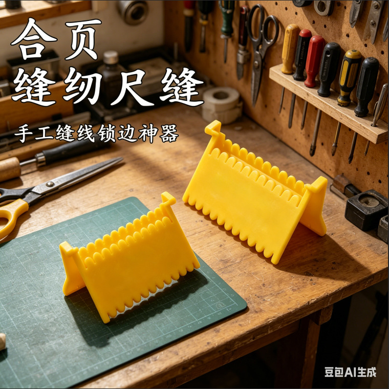 跨境新款手工缝线锁边器 可调节合页缝纫尺缝1.5-4mm缝线锁边器