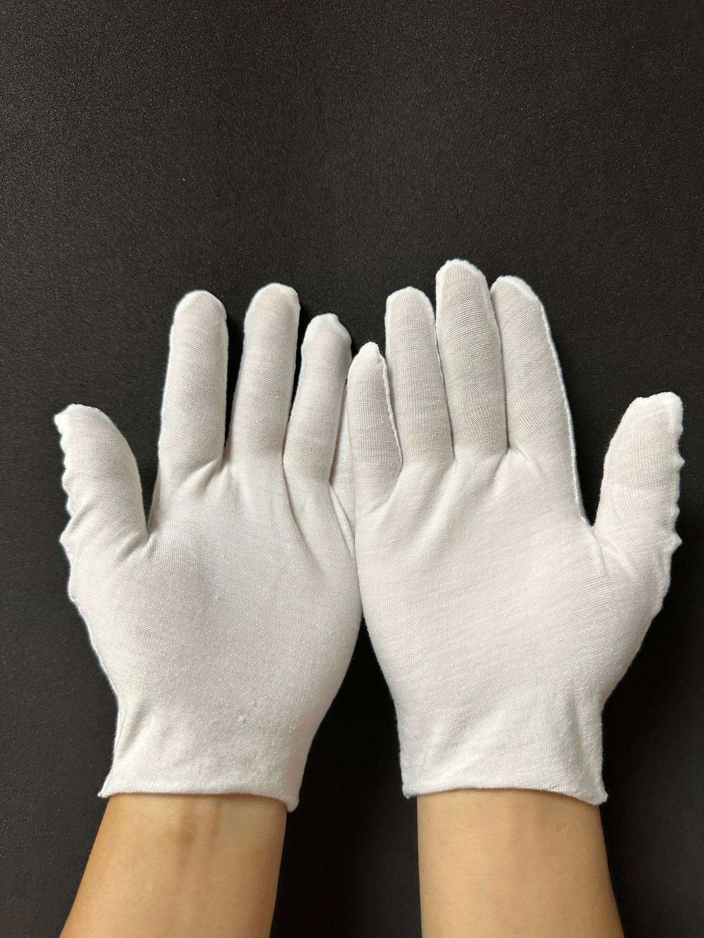 Guantes blancos de seguro laboral, inspección gruesa, juego literario, etiqueta, trabajo, cuentas, jersey de algodón puro, guantes de algodón de jardinería de calidad
