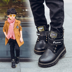 Boys Martin Boots 2024 Autumn/Winter New Medium/Large Kids' Boots Korean Style Fashion Calfskin Children's Boots Wholesale