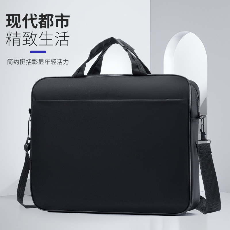Business simple portable shoulder messenger briefcase all-match office business trip LOGO Laptop Tablet bag