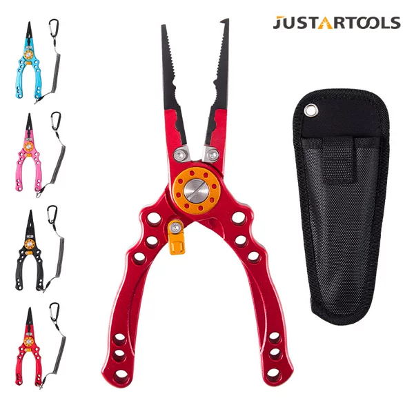 In stock aluminum alloy multi-function Luya pliers stainless steel fish control device fishing line scissors open loop hook picking fishing pliers fishing scissors