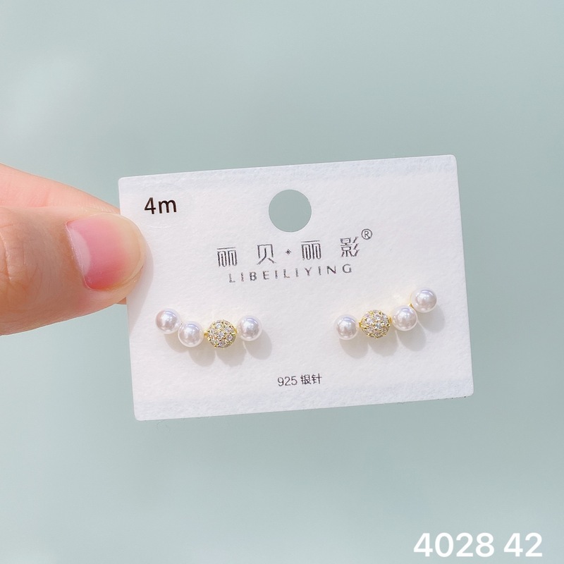 丽贝丽影网络新款爆款气质优雅珍珠系列耳钉简约百搭高级感女耳环|undefined