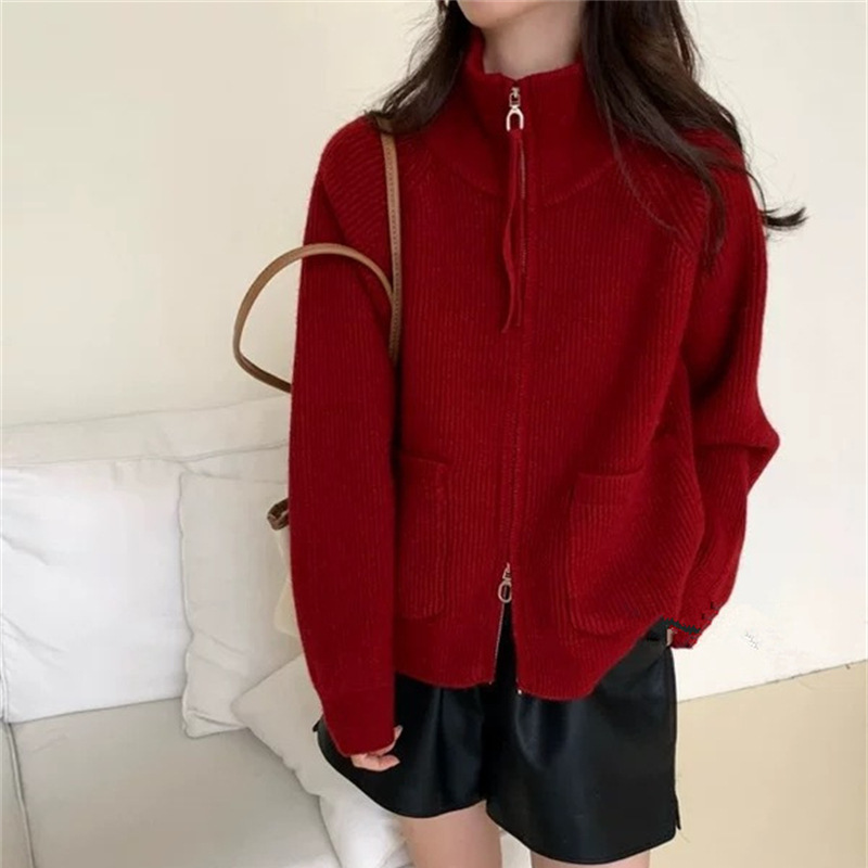 毛衣外套女宽松秋冬新款慵懒风休闲洋气外穿针织开衫小个子上衣|undefined
