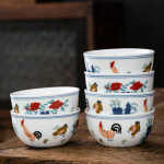 2.8亿大明成化斗彩鸡缸杯景德镇手工仿古玩功夫茶具手绘主人单杯