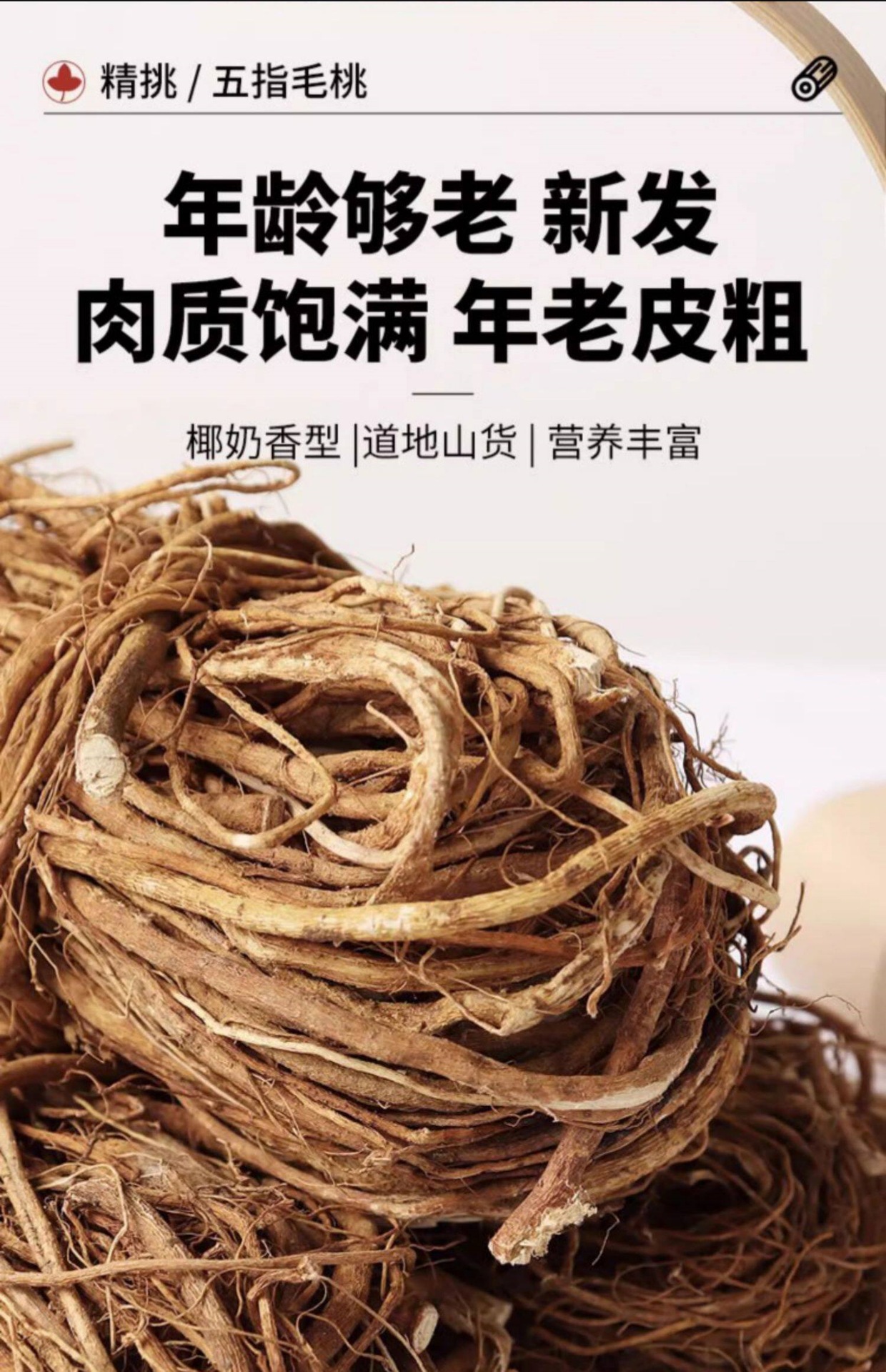 Wu Zhi Mao Tao Five-Finger Fig Root Soup Herb 500g Dried Thin Roots Bundle Guangxi Guangdong in use