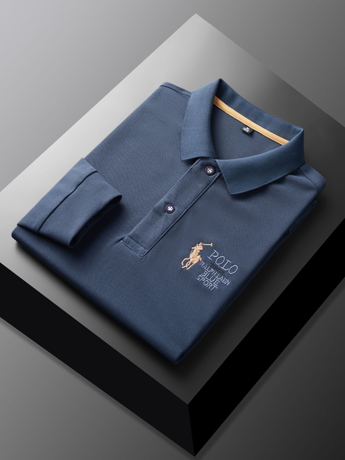 Mishima nuevo estilo Paul camiseta de manga larga para hombre polo solapa bordado jersey moda moda otoño top para hombre