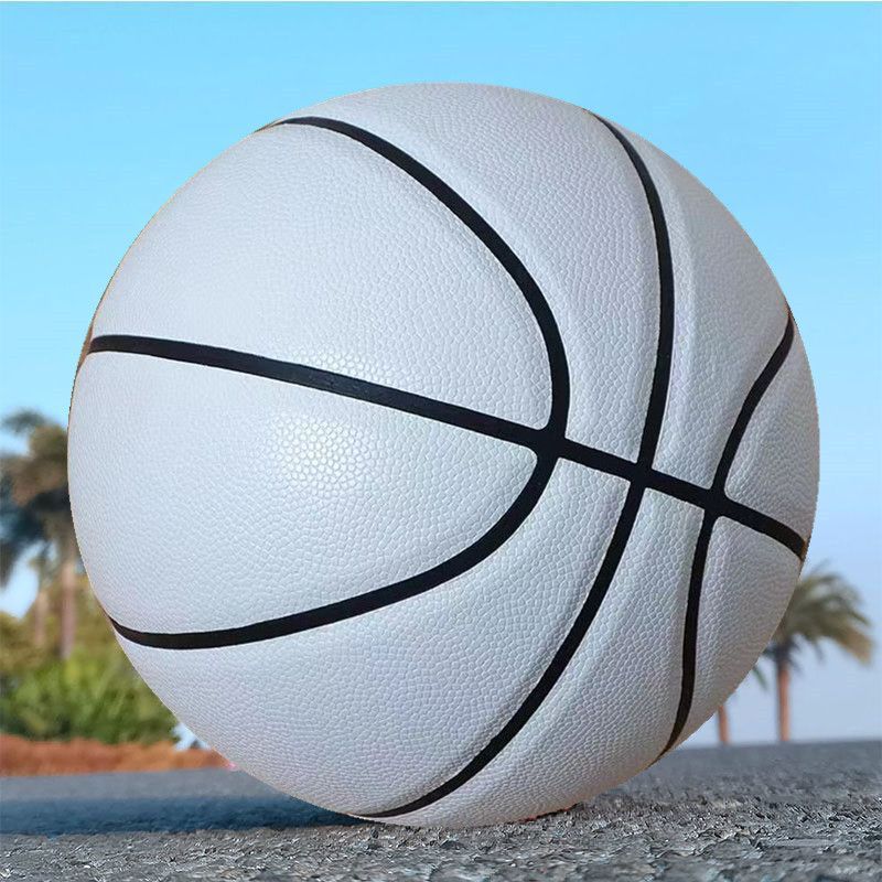 H3X No Logo Pure Color Unlabeled Basketball Black Genuine Basketball Moisture Absorption No. 7 Basketball Simple Non-Slip Wear-Resistant Standard